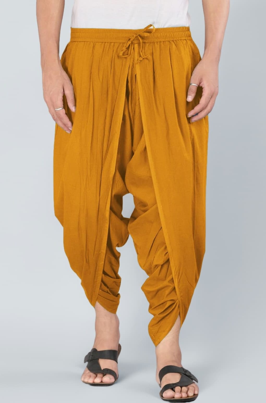 Urali® Men's Solid 100% Cotton Dhoti Pants - D100A