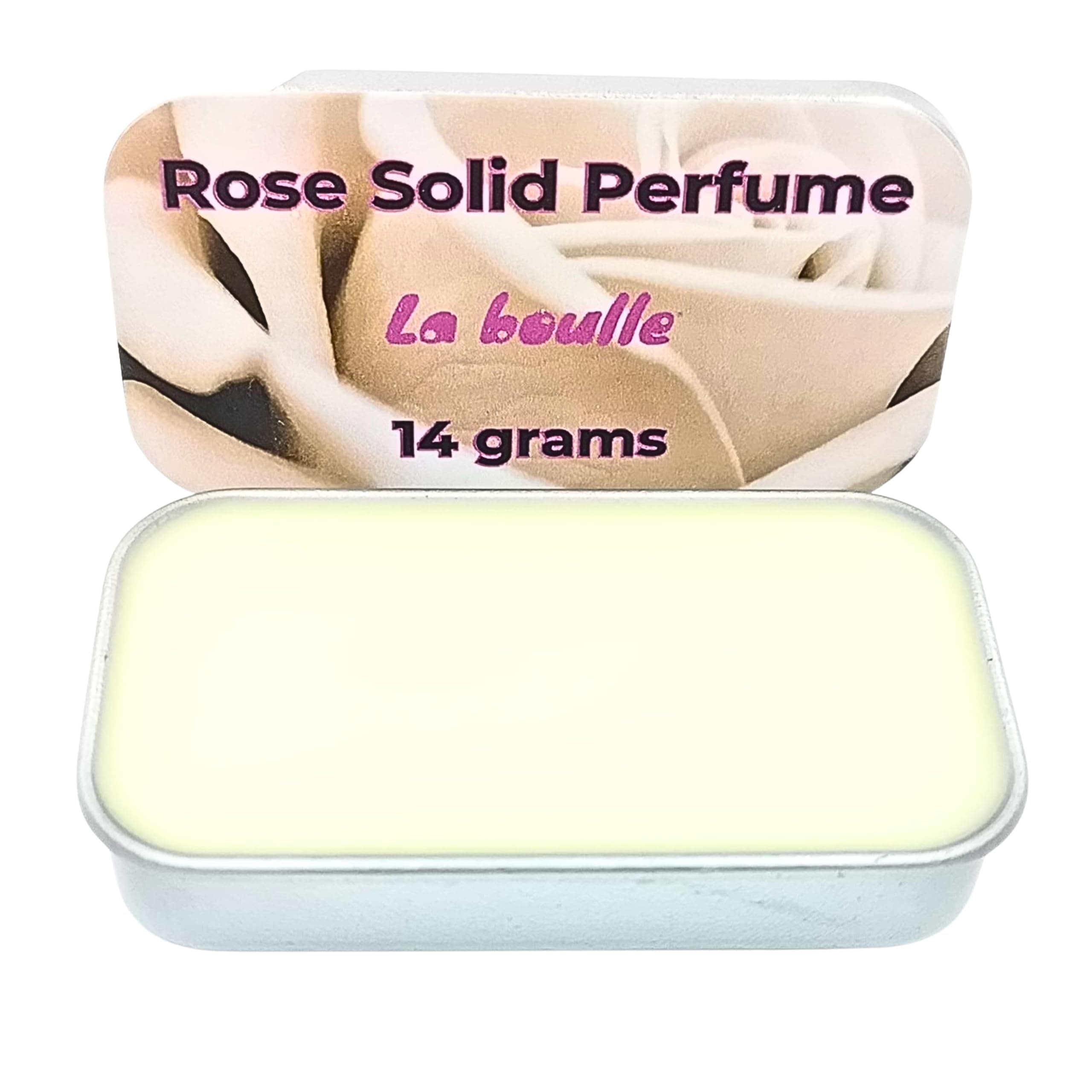 Solid Perfume Balms. Handmade. 14 gr. Only natural ingredients. Long lasting perfume. (Rose)