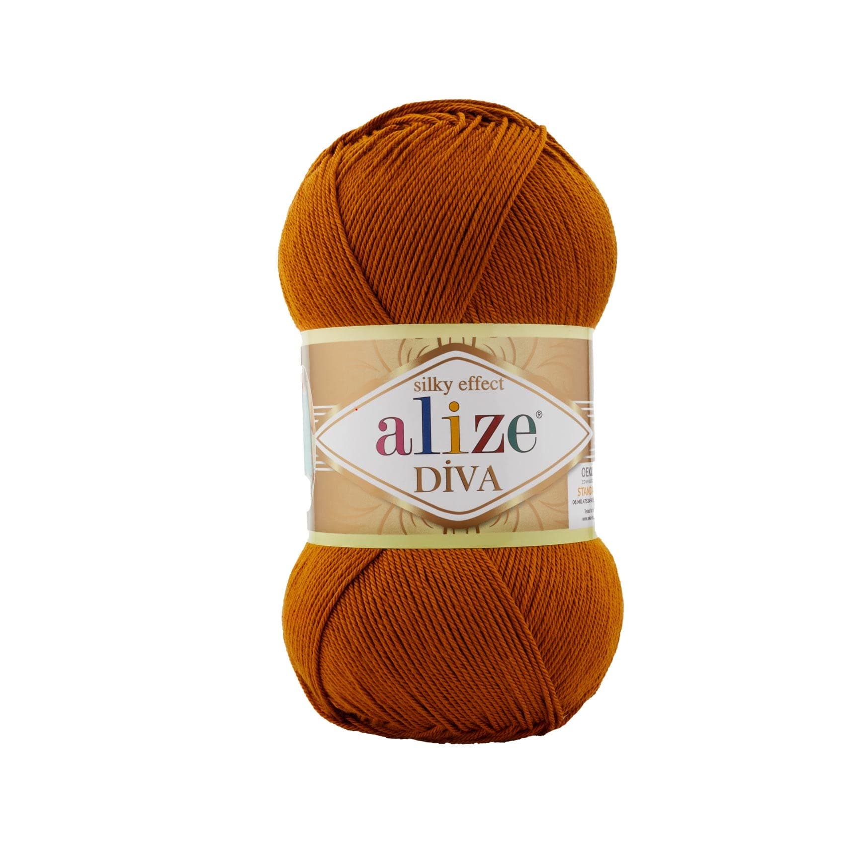 Alize Diva Silk Effect 100% Microfiber Acrylic Yarn 1 Ball skeins 100gr 383yds (234 - Spice)