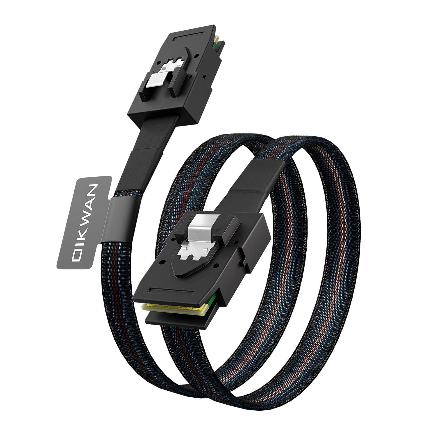 Internal Mini SAS to Mini SAS Cable, SFF8087 36 Pin to SFF8087 36Pin Data Cable Male Cord for Server, Raid Controller, SAS/SATA HBA, Data Storage System-2.6FT