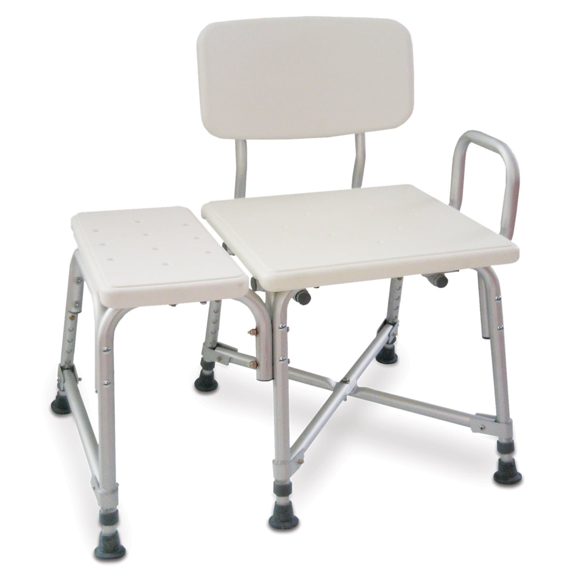 Aquasense Adjustable Bariatric Transfer Bench with Armrest, Heavy Duty