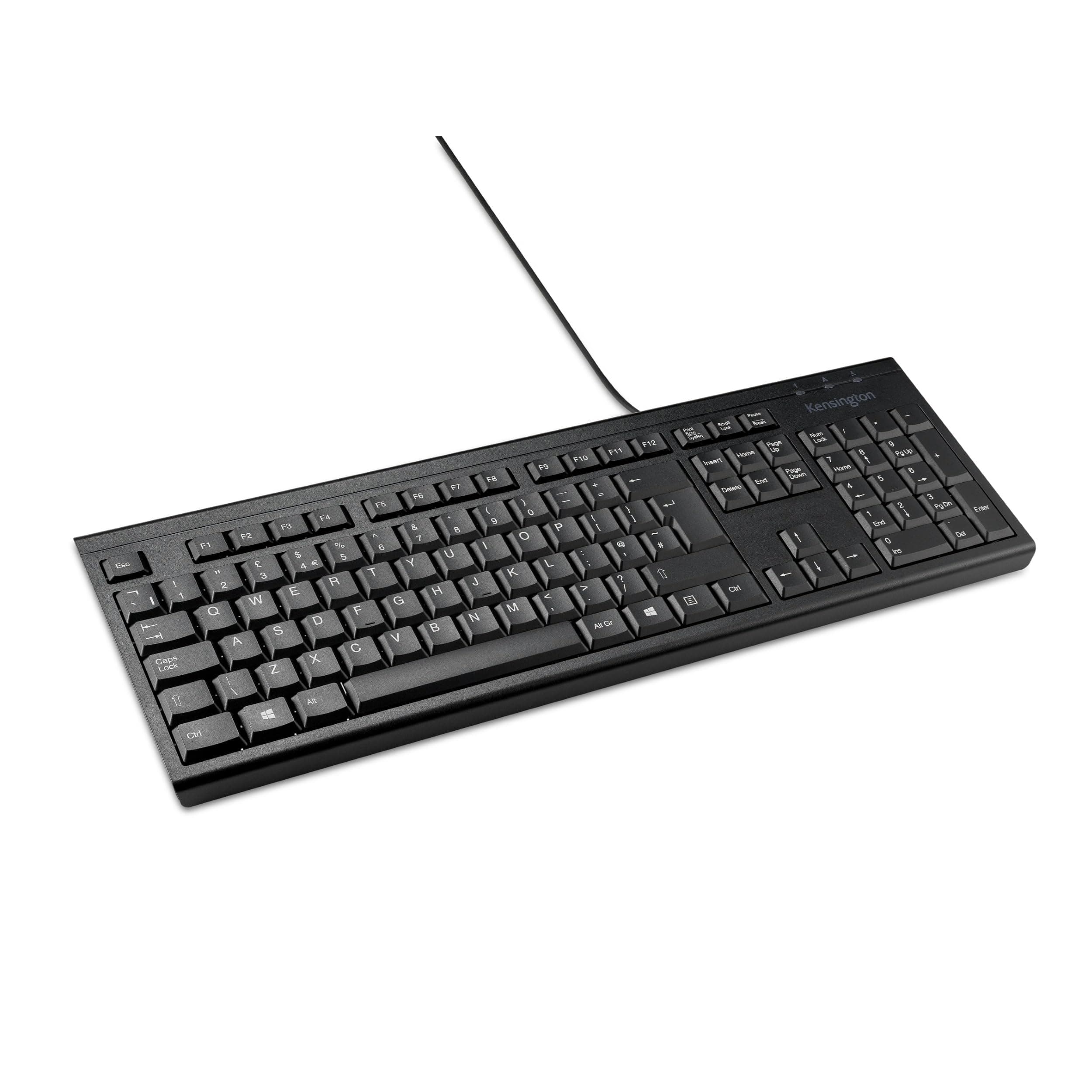 wired keyboard for PC, Laptop, Desktop, Computer, notebook. USB Keyboard compatible with Dell, Acer, HP, Samsung and more, with UK layout - Black (1500109)