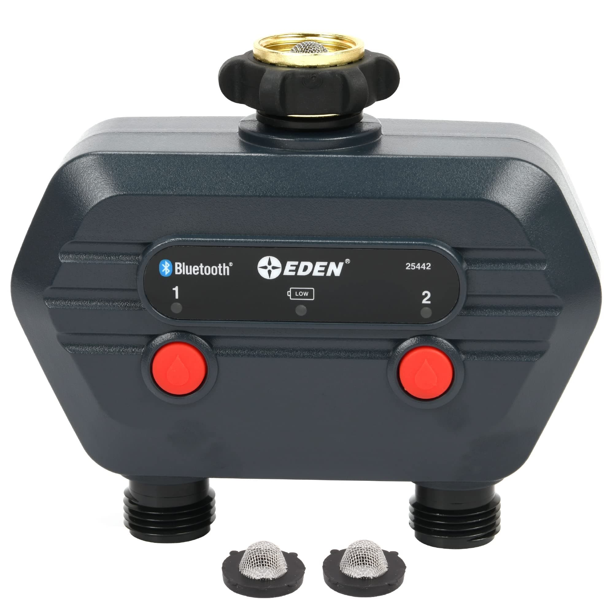 Eden 93442 2-Zone Bluetooth Water Timer for Smart Irrigation - Remote Control via App, Customizable Scheduling, and Water Delay Setting
