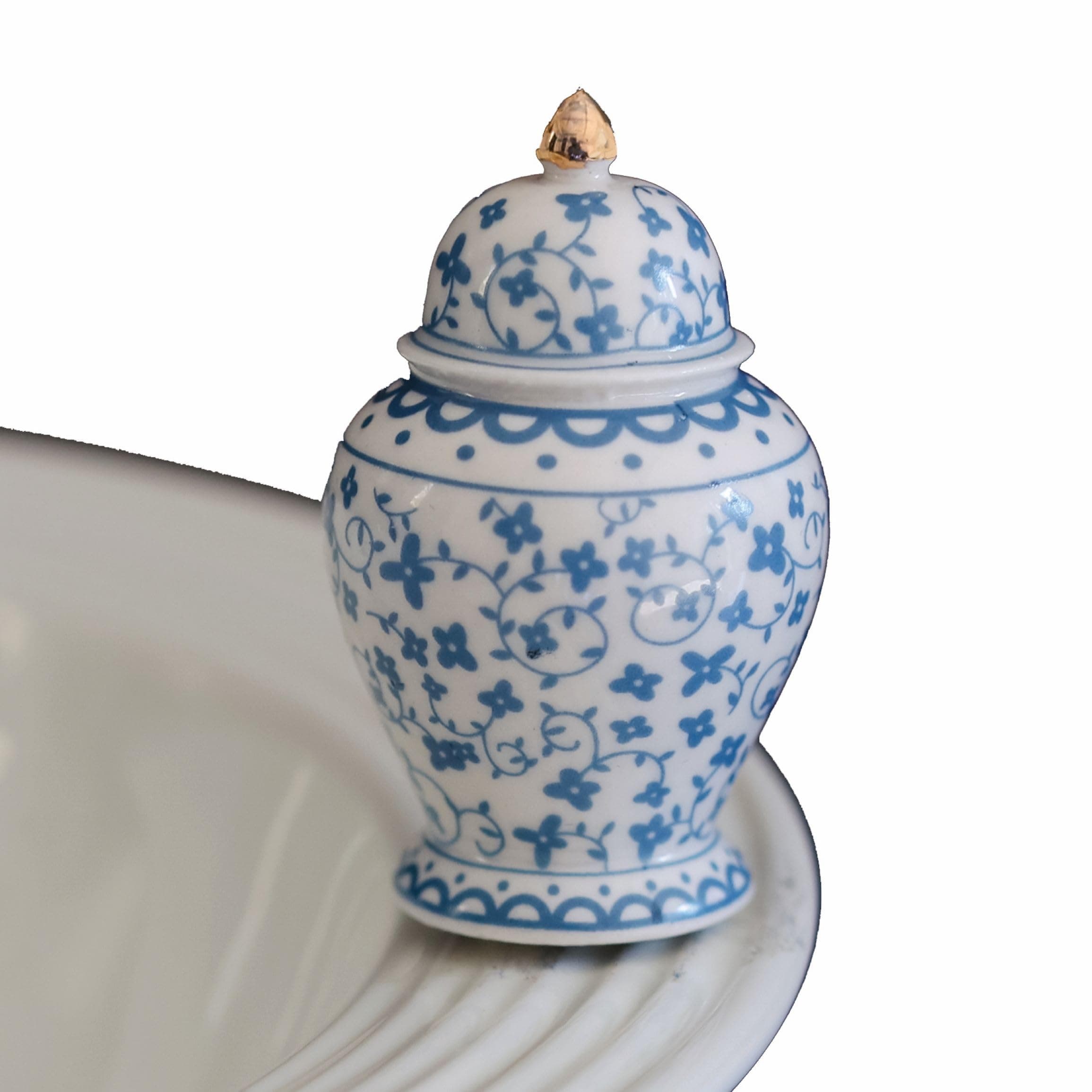 nf nora fleming Hand-Painted Mini: Ginger jar (Blue/White jar)