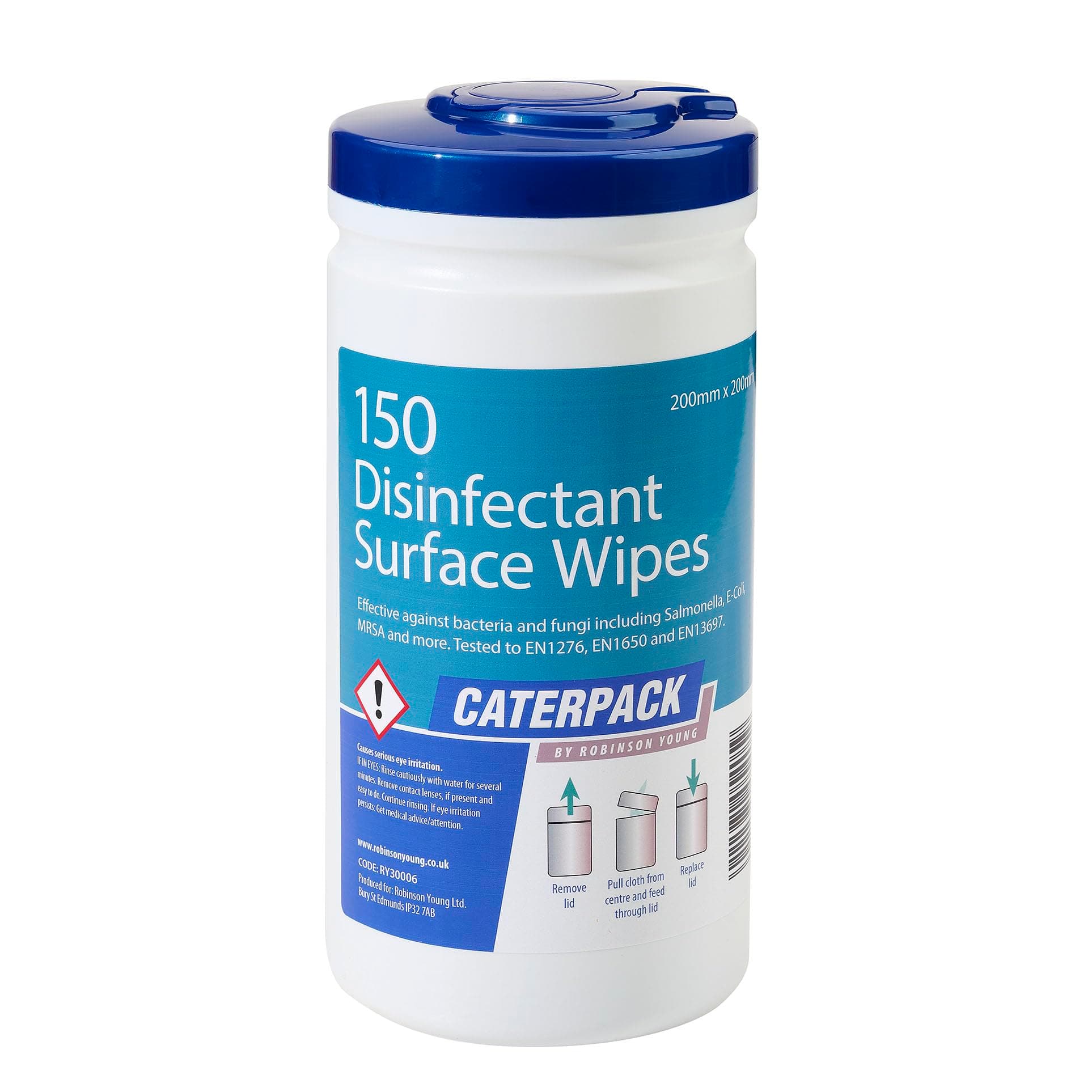 Disinfectant Surface Wipes 150 Pack, Effective Against a Wide Range of Bacteria and Fungi, Multi-Surface Antibacterial Wipes for Fast Hygienic Cleaning