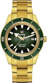 Captain Cook Automatic Green Dial and Gold Bracelet with Date Display and Swiss Automatic Movement