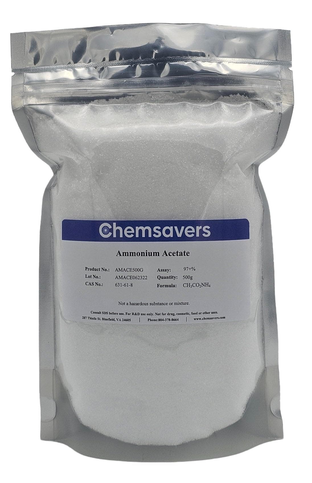 Ammonium Acetate, ACS, 97+%, 500g