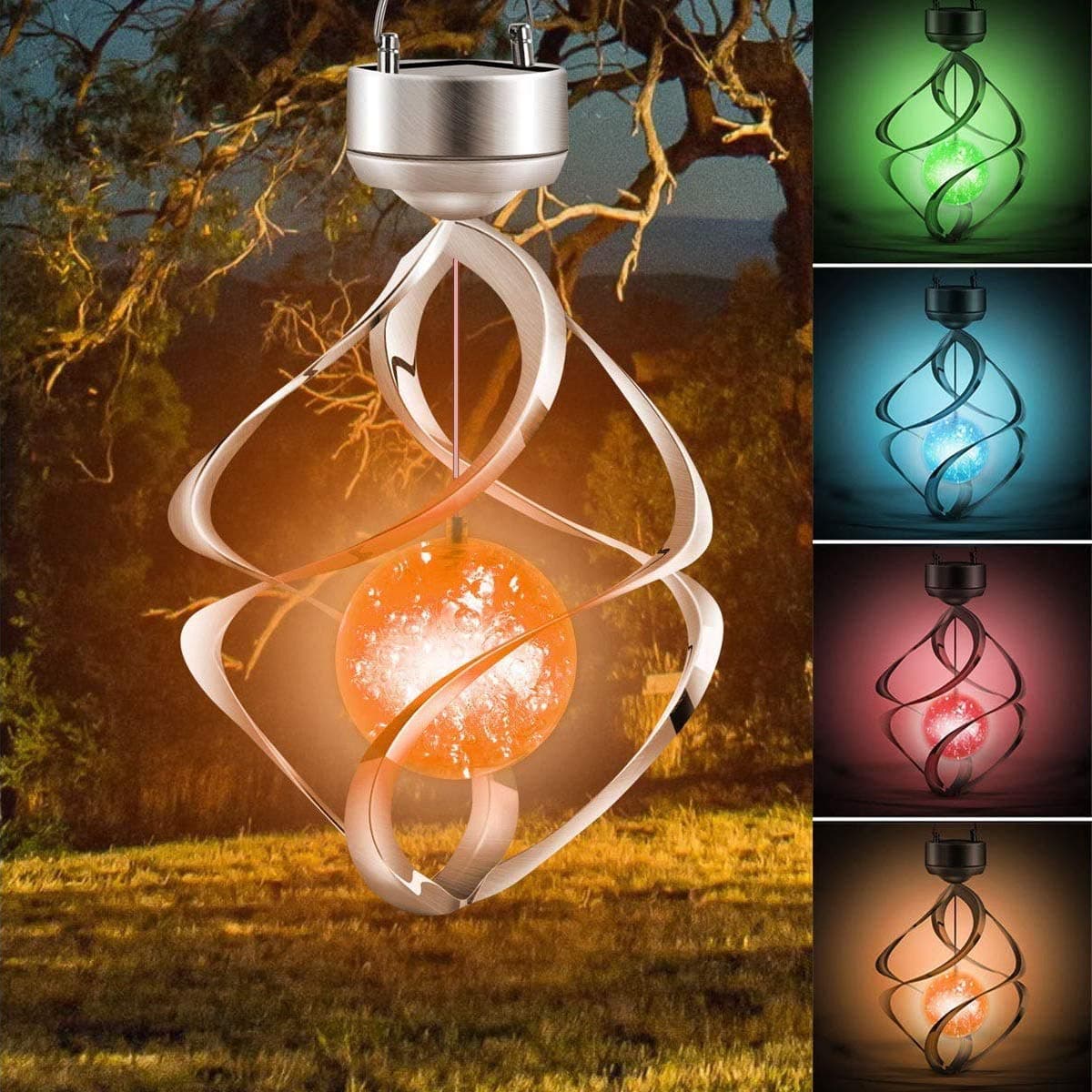 Solar Lights Outdoor Yard Decor Wind Chimes LED Colour Changing Hanging Light for Design Decoration for Garden, Patio, Balcony,Lawn Birthday Gifts for Women Mom Grandma