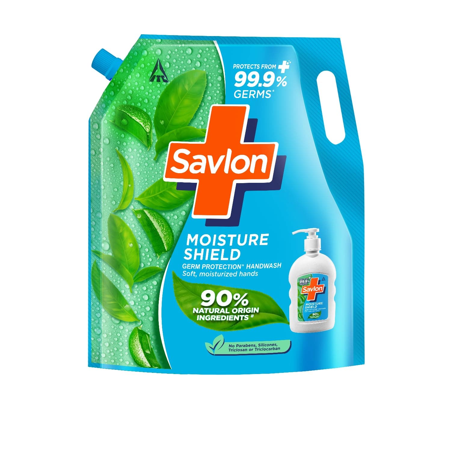 Savlon Moisture Shield Germ Protection Liquid Handwash Refill Pouch, 1.3L | For Soft Moisturized Hands