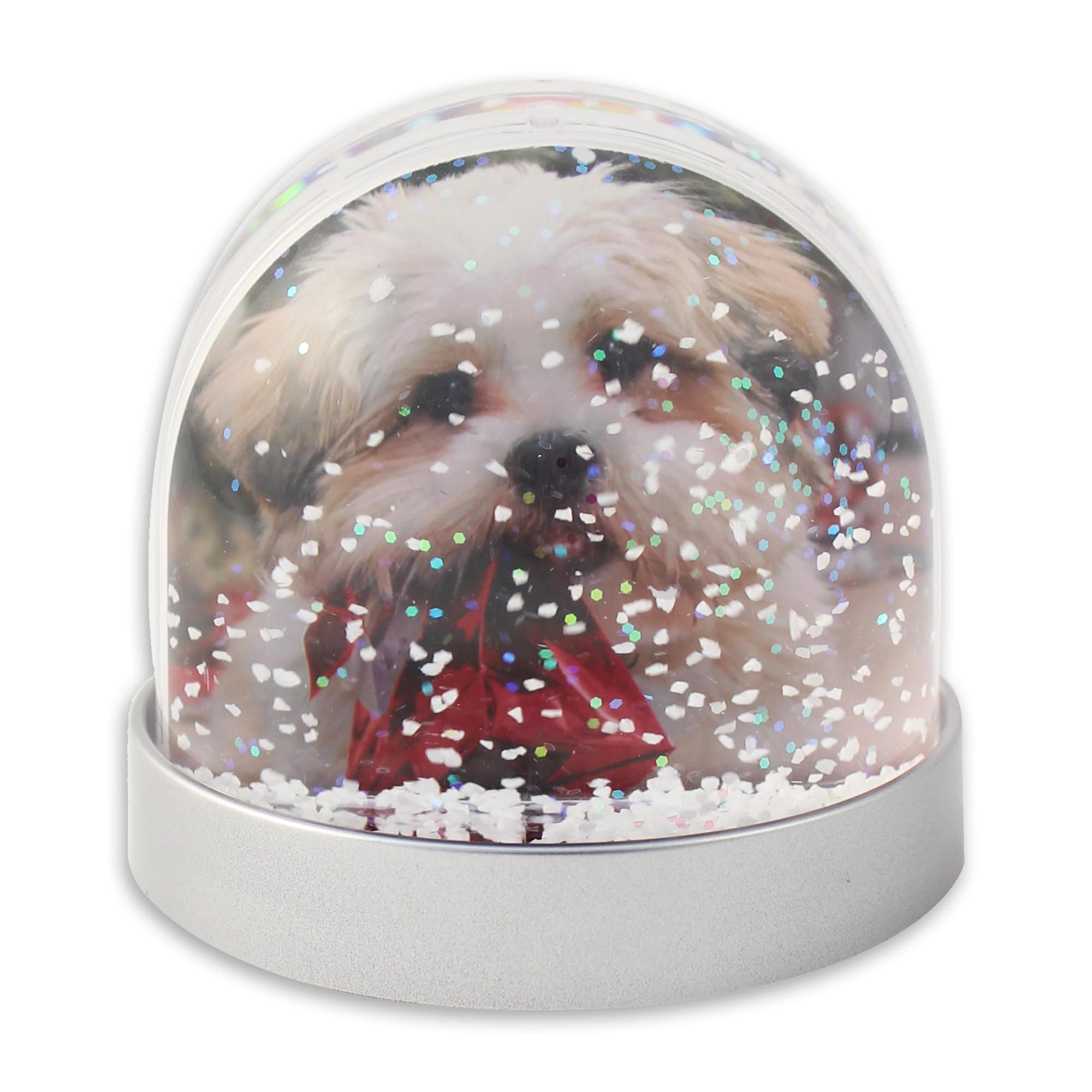 Snow Dome with Metallic Base (Grey Plastic)