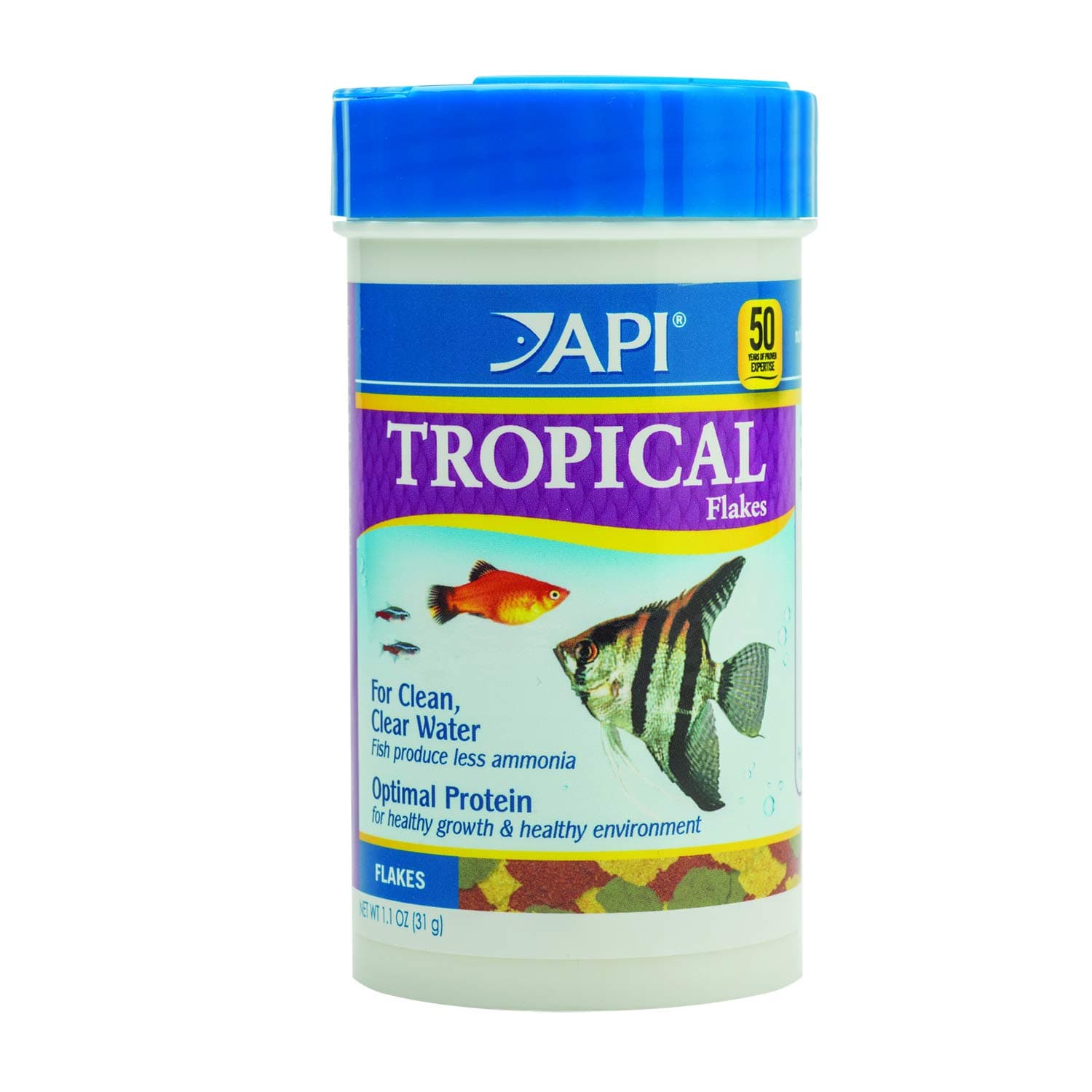 API Tropical Flakes Fish Food Container, 31 g