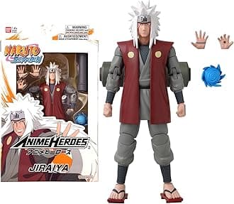 Anime Heroes Naruto Action Figure Jiraiya Of The Sannin | 17cm Jiraiya Figure With Extra Hands And Accessories | Naruto Shippuden Anime Figure | Action Figures For Boys And Girls