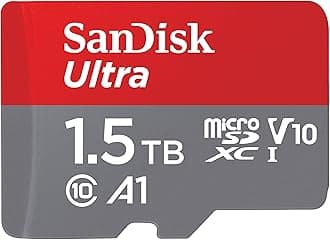 1.5TB Ultra microSDXC UHS-I Memory Card with Adapter - Up to 150MB/s, C10, U1, Full HD, A1, MicroSD Card - SDSQUAC-1T50-GN6MA