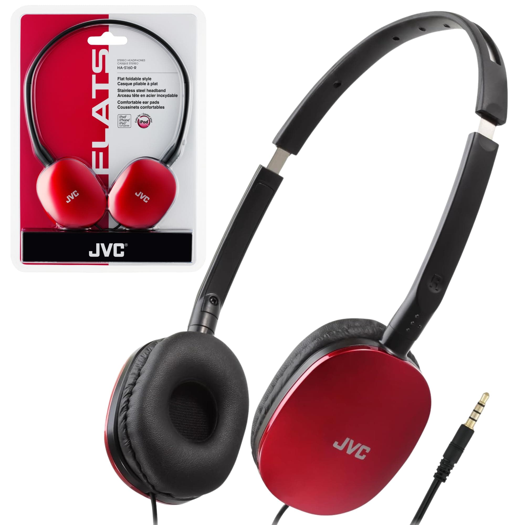 HAS160R Flat Headphones - Red