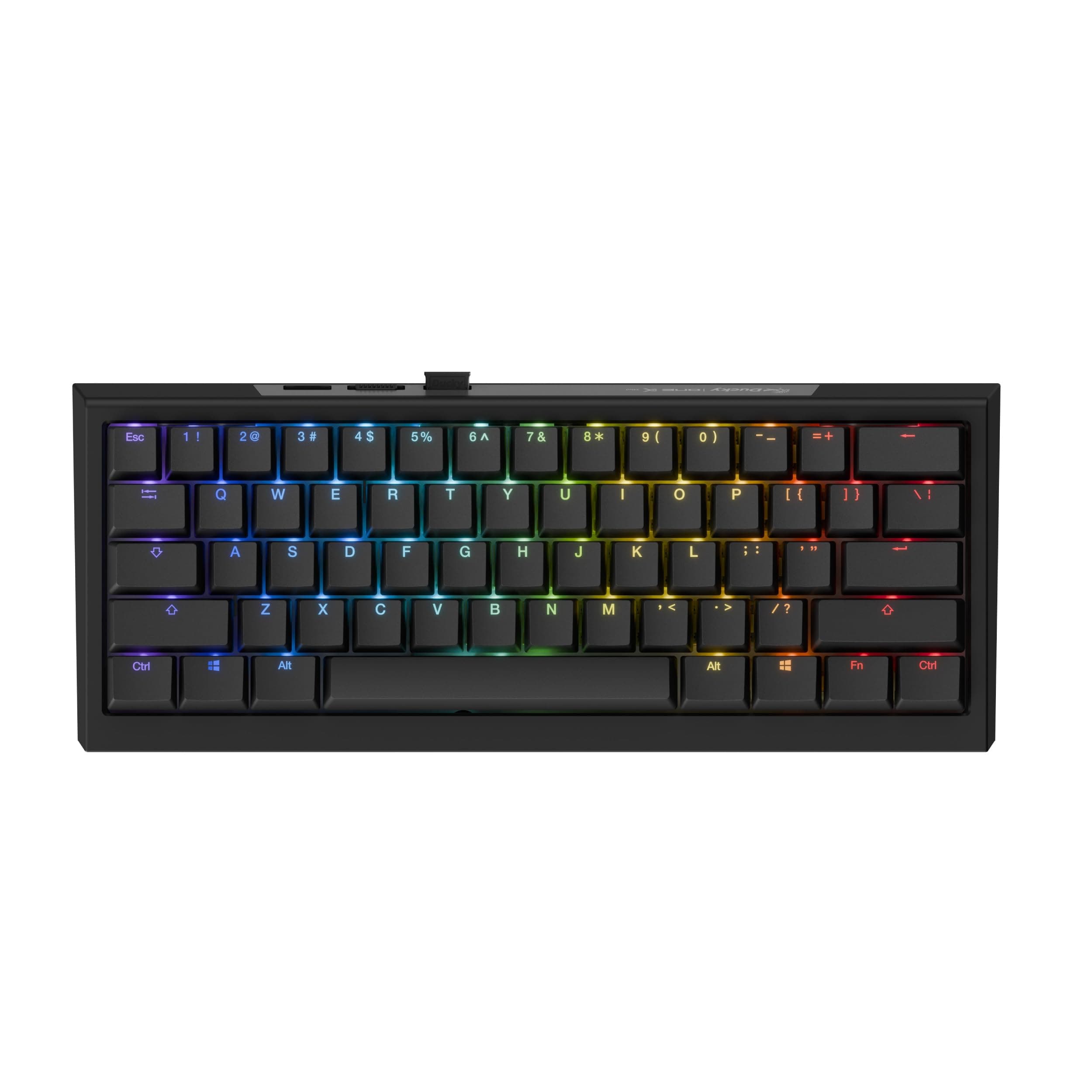 Ducky One X Mini Wireless 60% Inductive Keyboard: Tri-Mode, Rapid Trigger, Linear Inductive Switches, Gasket-Mount Quack Mechanics+ 7-Layer Dampening, High-Density PBT Doubleshot Keycaps, US, Black