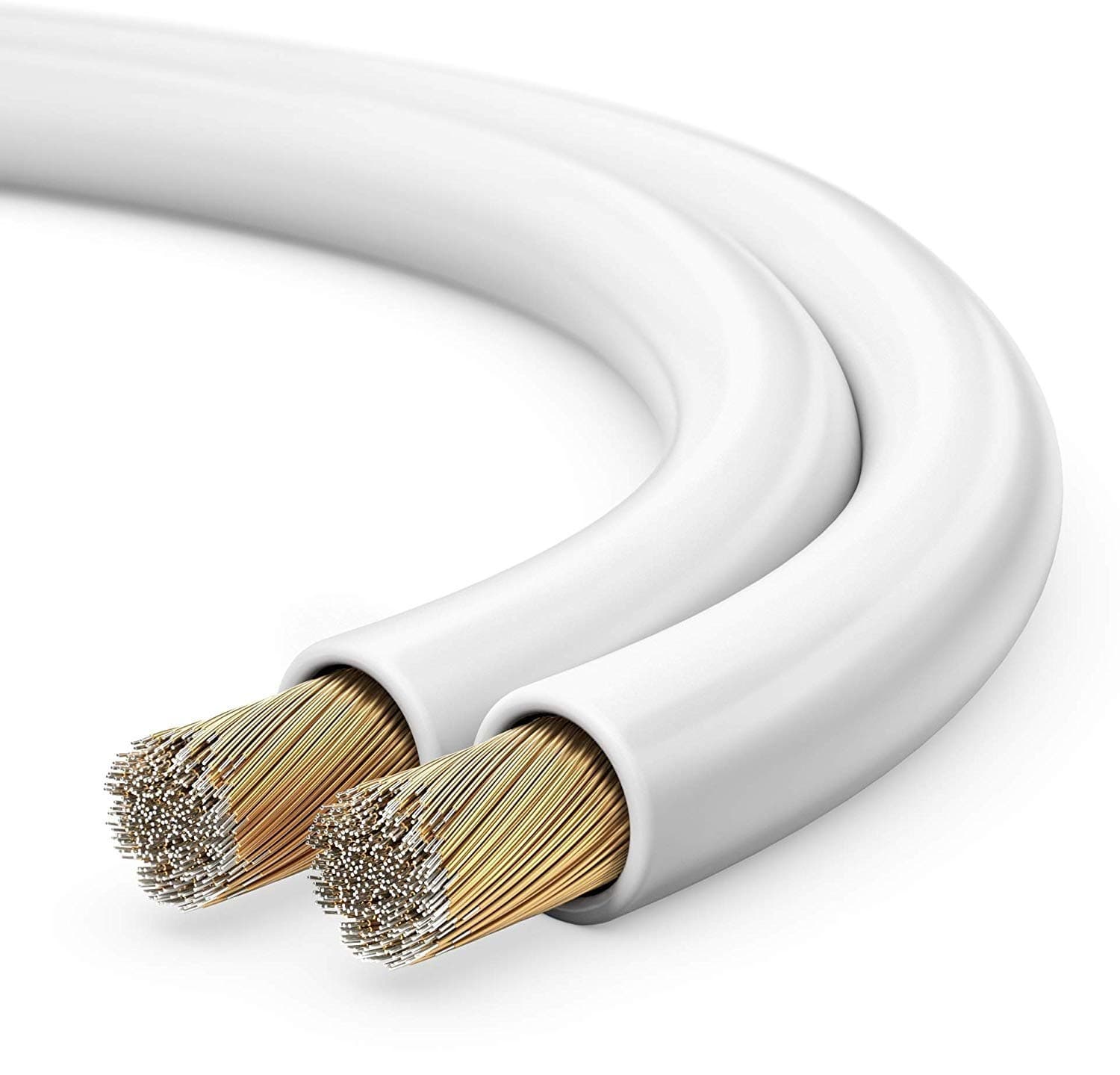 Sonero 10m 2x2.50mm² CCA Speaker Cable/Speaker Cable, Colour: White, S-SC2250W-10