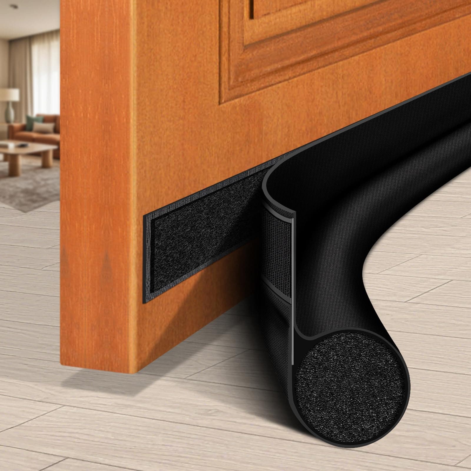 HomeProtect Door Draft Stopper 36 Inch Under Door Draft Blocker Door Sweep for Bottom of Door Reduce Cold Air, Soundproof, Light, Odor, Weather Stripping Door Seal Strip Fit for Interior/Exterior