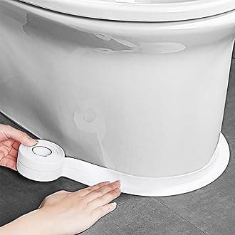 TOUSEA Professional Waterproof Caulk Strip - Self Adhesive White Sealing Tape for Toilet, Tub, Wall Edge - Decorative Wall Trim & Peel and Stick Backsplash Finisher - Renter Friendly, Easy Install