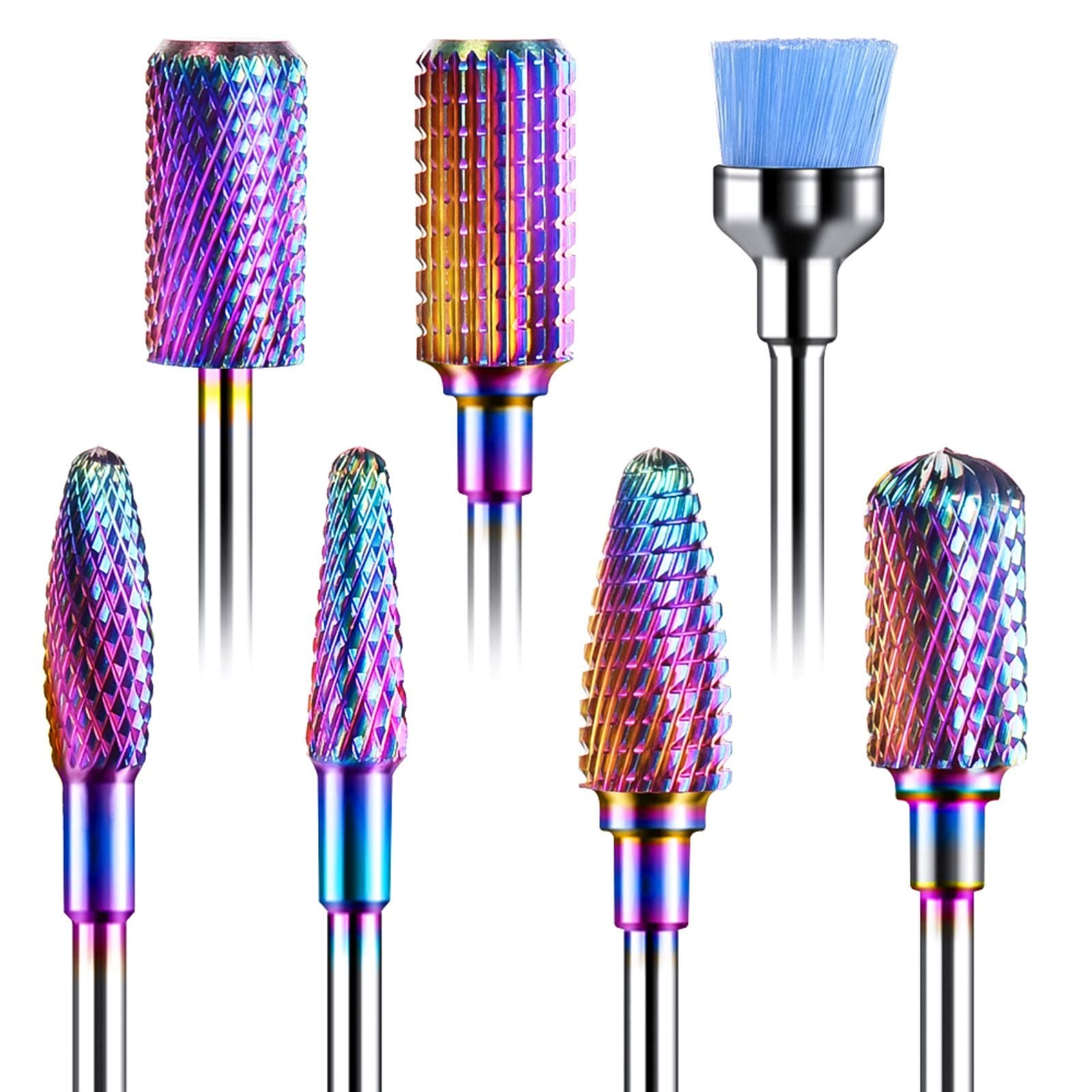 Rainbow Carbide Nail Drill Bits 7Pcs