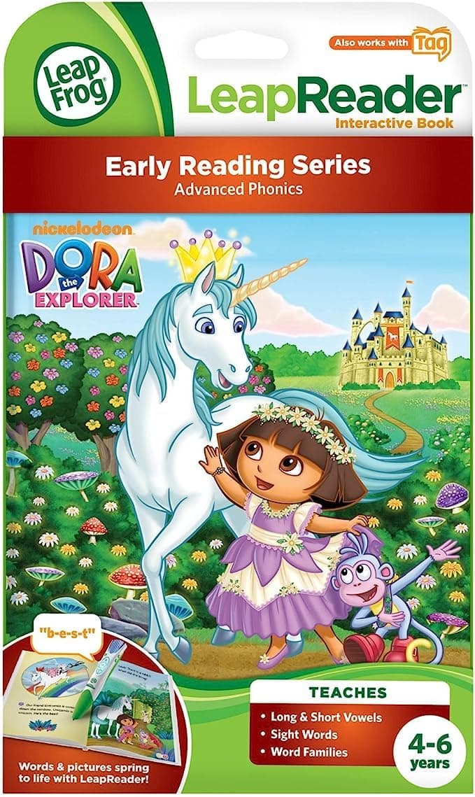 LeapFrog Leapreader Book Nickelodeon Dora The Explorer Saves King Unicorn