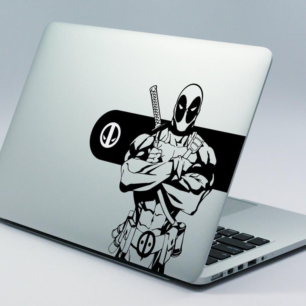 DEADPOOL Apple MacBook Decal Sticker (15", Black)