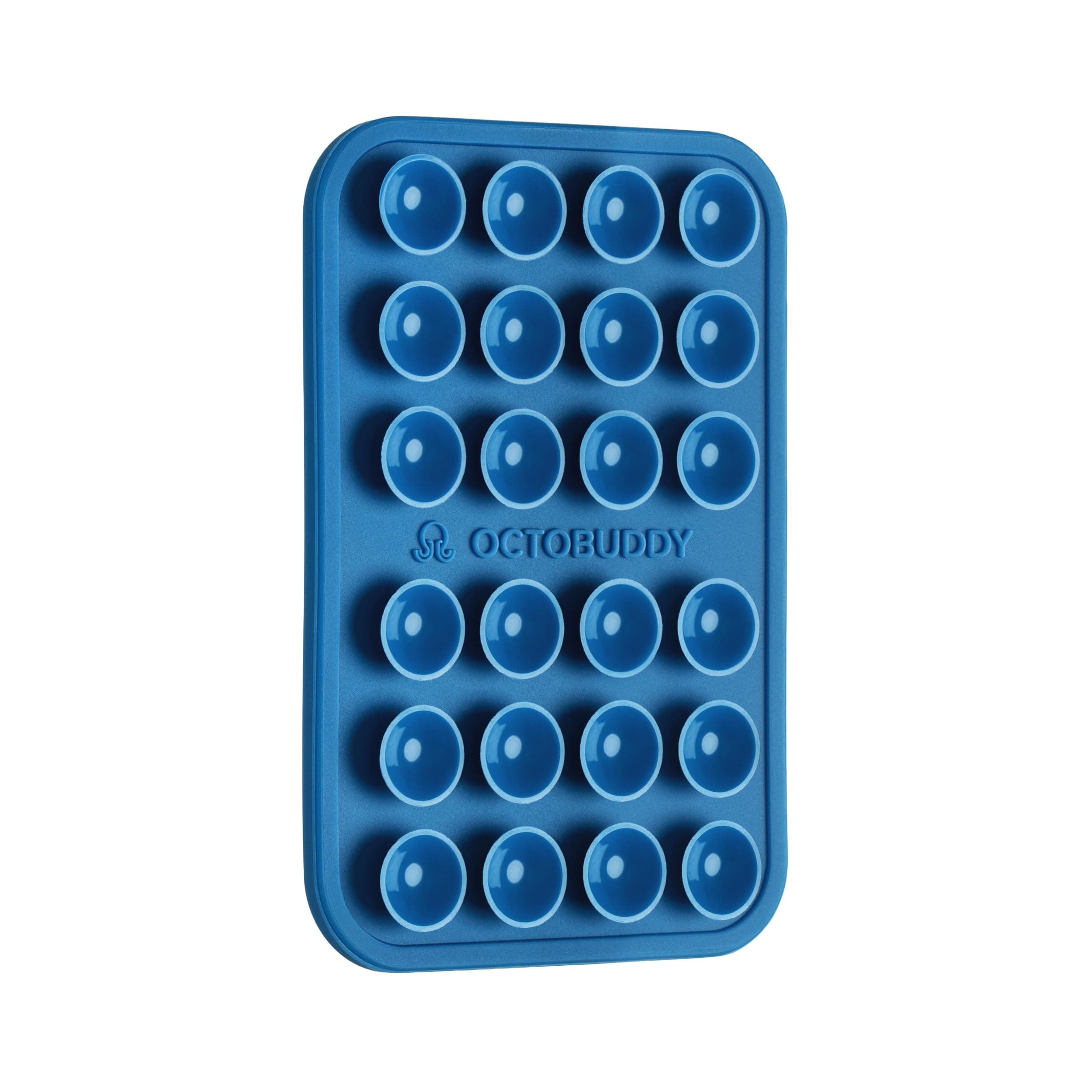 || OCTOBUDDY || Silicone Suction Phone Case Adhesive Mount || (iPhone and Android Cellphone case Compatible, Hands-Free Mobile Accessory Holder for Selfies and Videos) Fidget Toy (Avengers Blue)