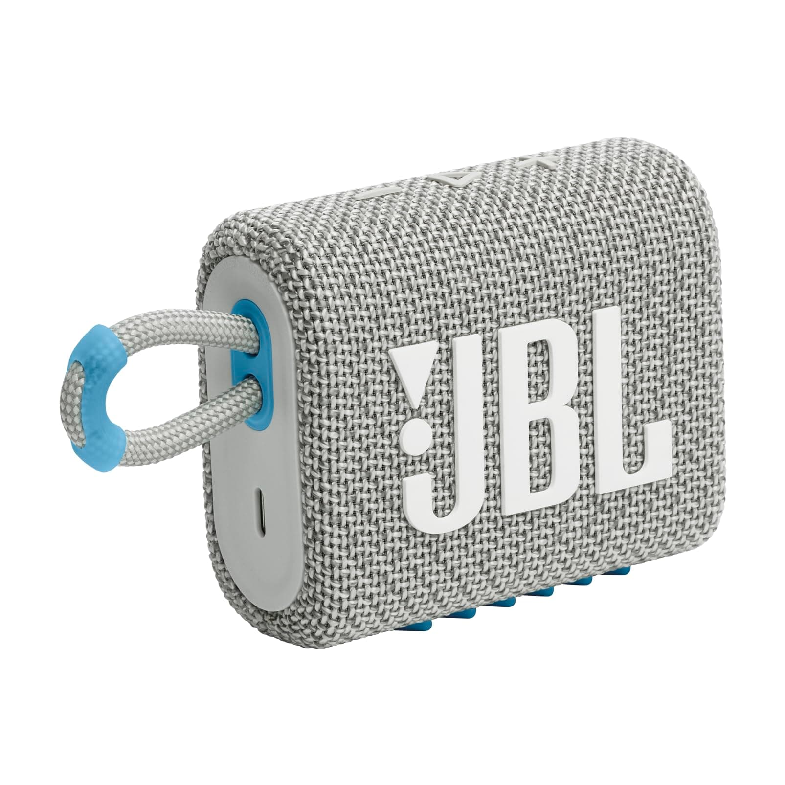 JBL Go 3 Eco - Portable Mini Bluetooth Speaker, big audio and punchy bass, IP67 waterproof and dustproof, 5 hours of playtime, Made in part with recycled materials (Eco White)
