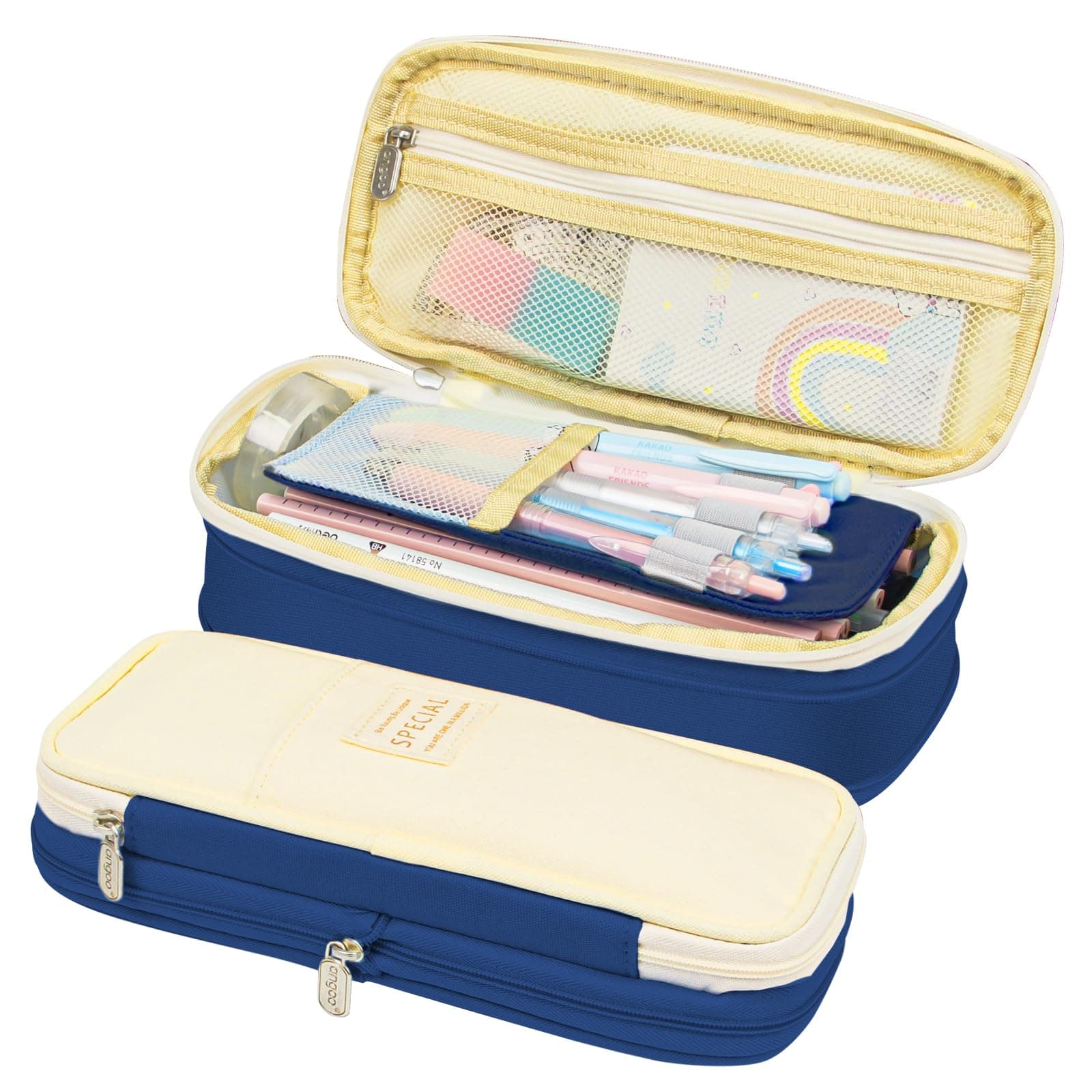 Big Capacity Pencil Case, Office Academy School Large Storage Durable Pen Pouch Children Teen Adults