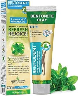Bentodent Toothpaste - Natural Toothpaste For Entire Family Incl Kids - Your Daily Oral Detox, Cleanse & Remineralize - SLS Free, Fluoride Free (Premium Mint)