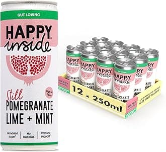 Pomegranate, Lime & Mint Still Fruit Drink | No Added Sugar | Gut Loving Fibre | Vitamin C | Vegan | (Pack of 12 x 250ml)