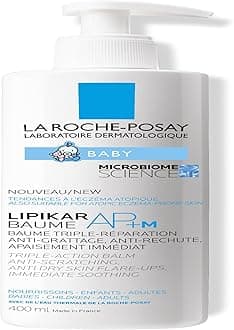 La Roche-Posay Lipikar Balm AP+M Triple-Action Moisturiser For Babies With Niacinamide & Shea Butter, For Dry, Eczema-Prone Skin, Anti-Scratching, Anti-Dry Skin Flareups, Suitable For All, 400ml
