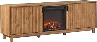 Freestanding Electric Fireplace Cabinet Storage