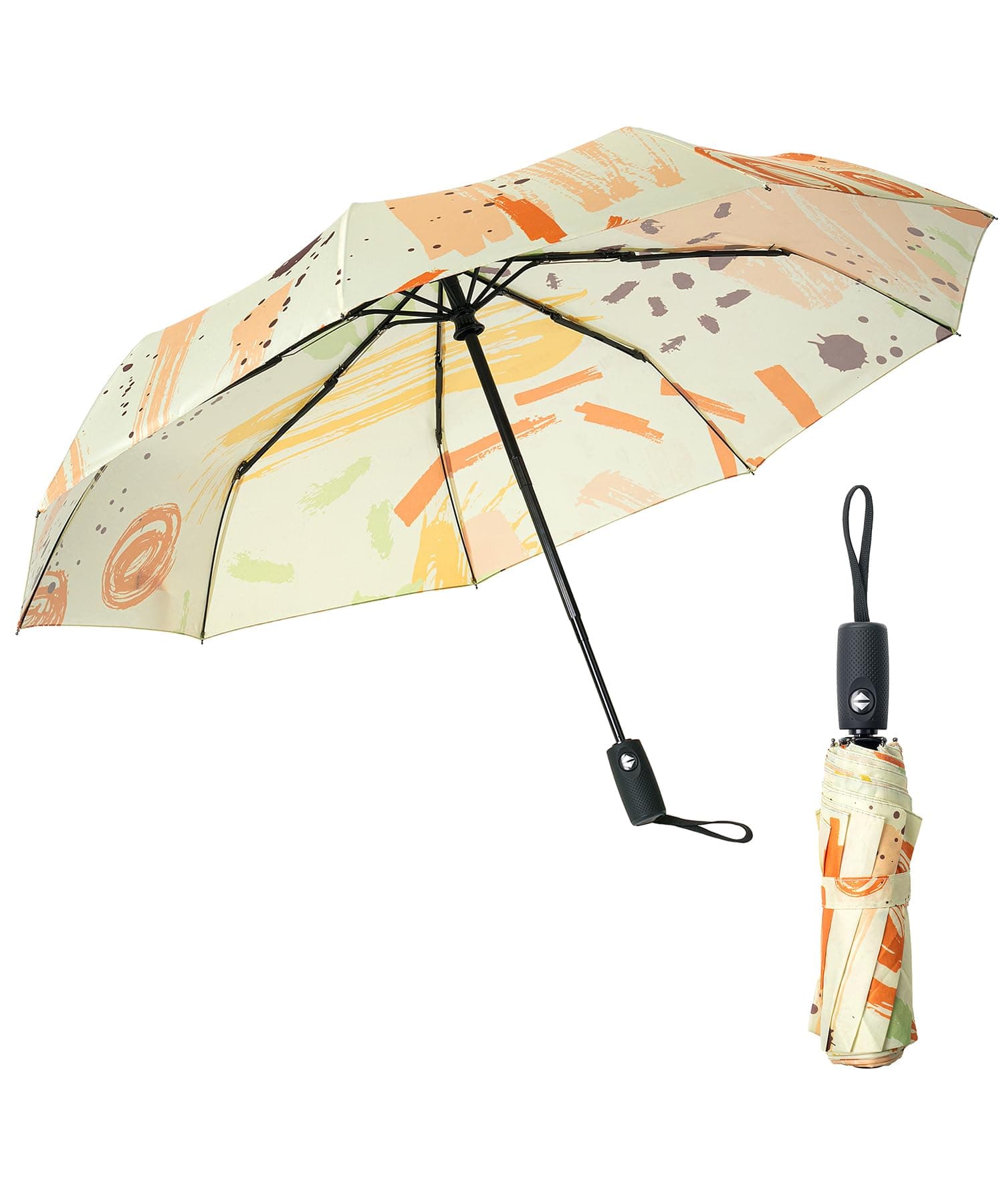 Windproof Travel Umbrella, Automatic Umbrellas for Rain, Compact