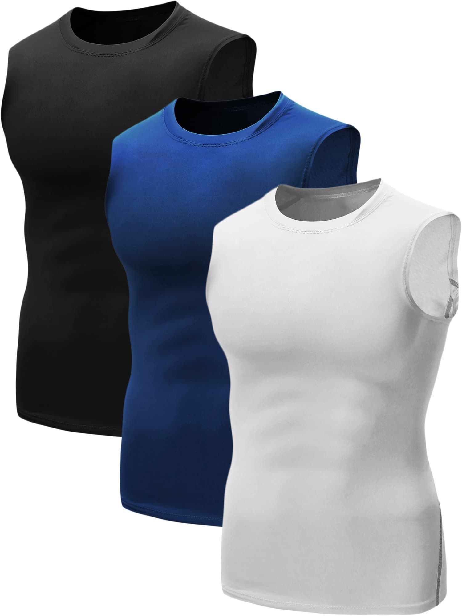 NELEUSMen's 3 Pack Dry Fit Compression Tank Top