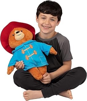 Franco Glattol Almofada de pelúcia super macia para crianças, 1 unidade (pacote com 1), urso paddington