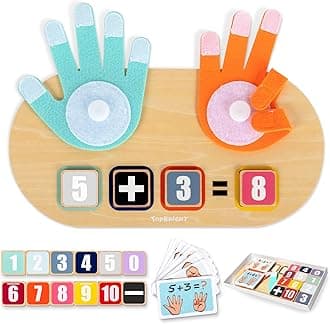 TOP BRIGHT Preschool Learning Toys for Toddlers 2-4, Montessori Toys for 3-5 Year Old Boys Girls Birthday Gifts, Educational Math Manipulatives Number Counting Blocks