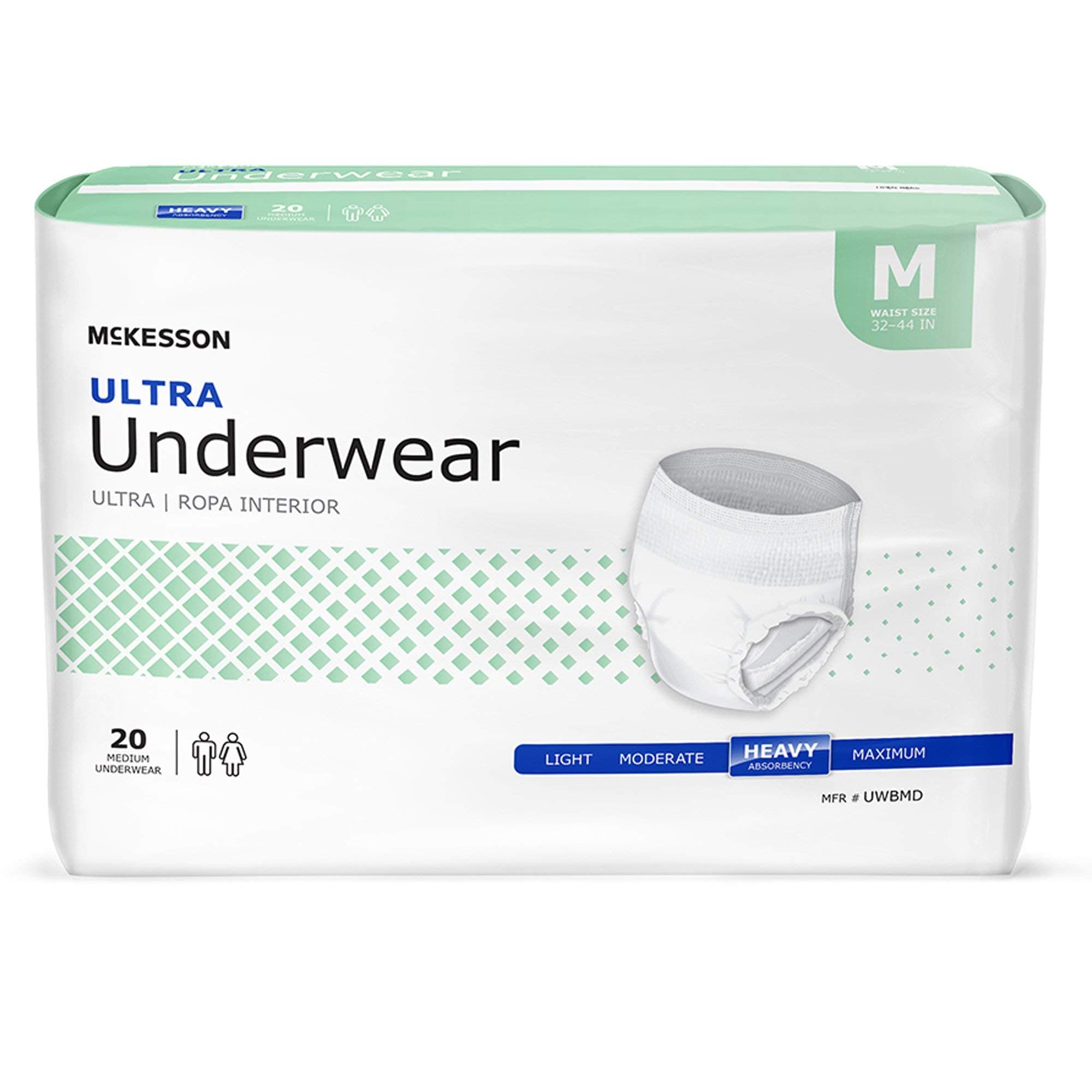 MCK Brand 83873100 Absorbent Underwear Mckesson Pull On Medium Disposable Ultra Absorbency Uwbmd Box Of 80 by McKesson