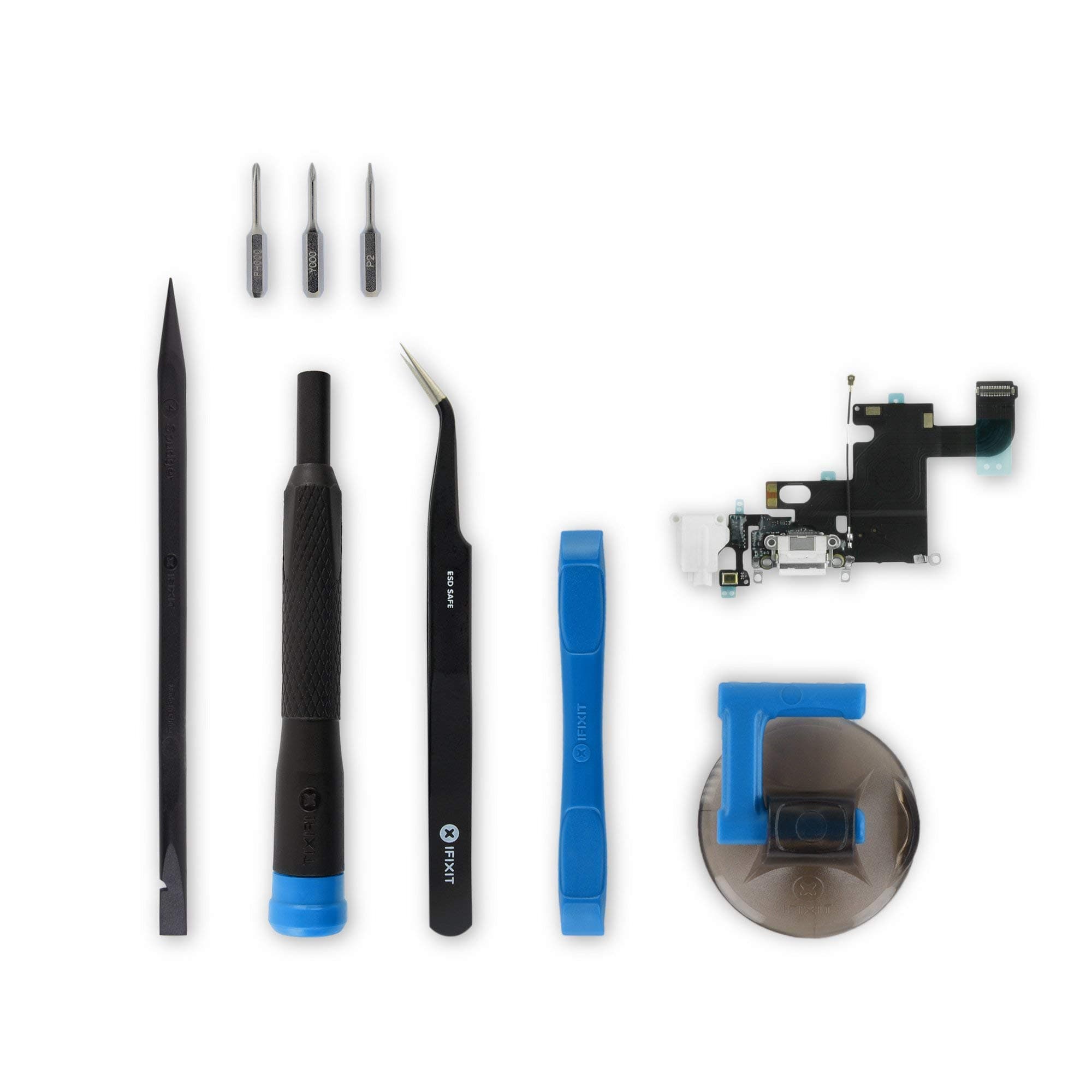 Lightning Connector and Headphone Jack Compatible with iPhone 6 - Fix Kit - White