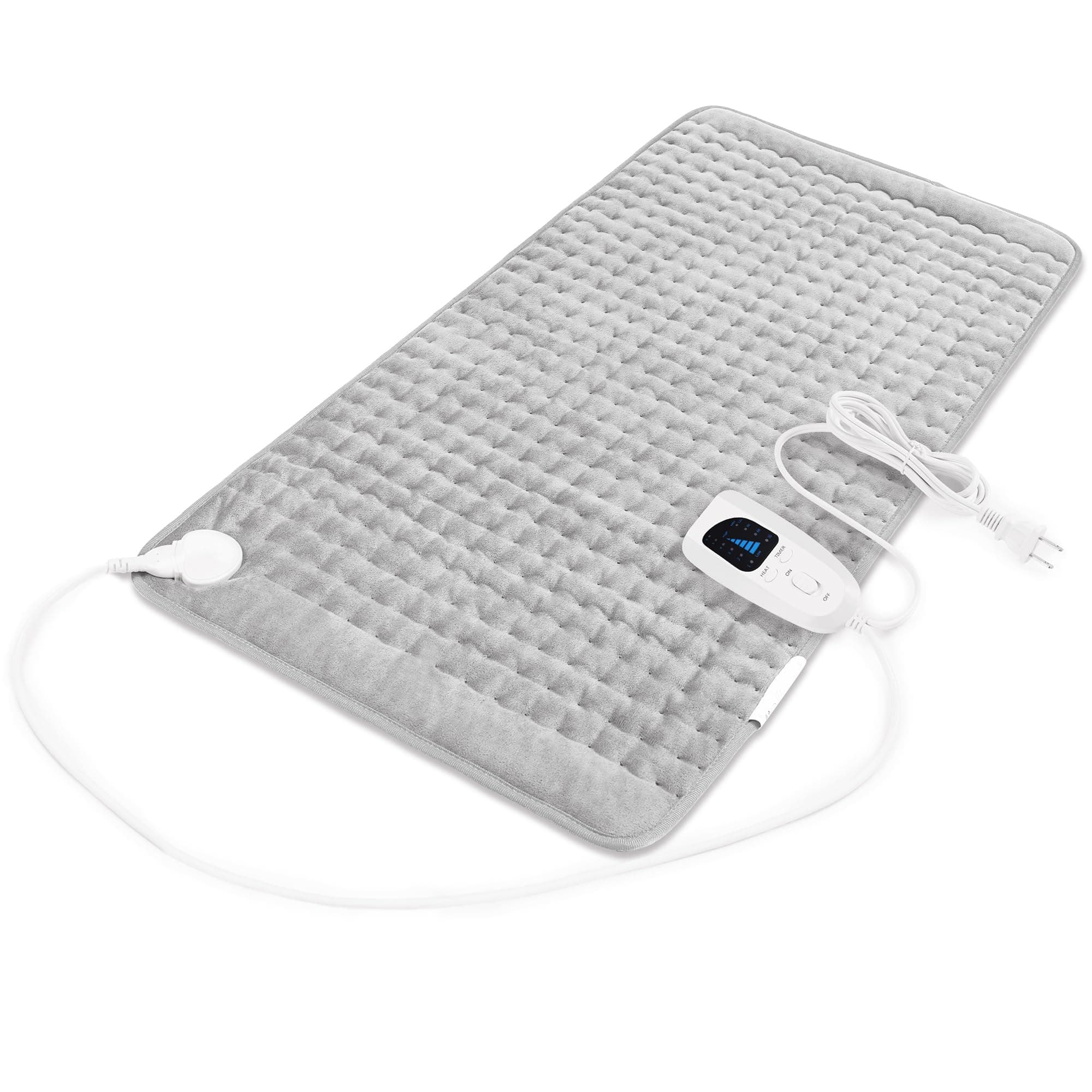 Heating Pad,Electric Heating Pads for Back,Neck,Moist Heating Pad for Abdomen Shoulder Knee Legs,Dry/Moist Heat&Auto Shut Off,Mother's Day Birthday for Men and Women,Light Gray,33x17 Inch