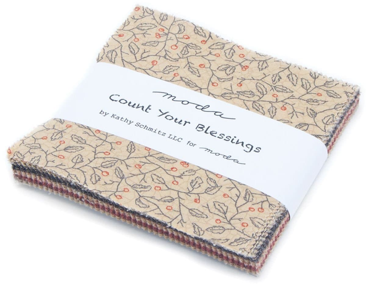 Count Your Blessings Charm Pack by Kathy Schmitz; 42-5" Precut Fabric Quilt Squares