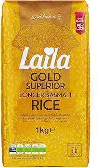 LAILA Gold Basmati Rice(Brick Pack) 10x1Kg, White
