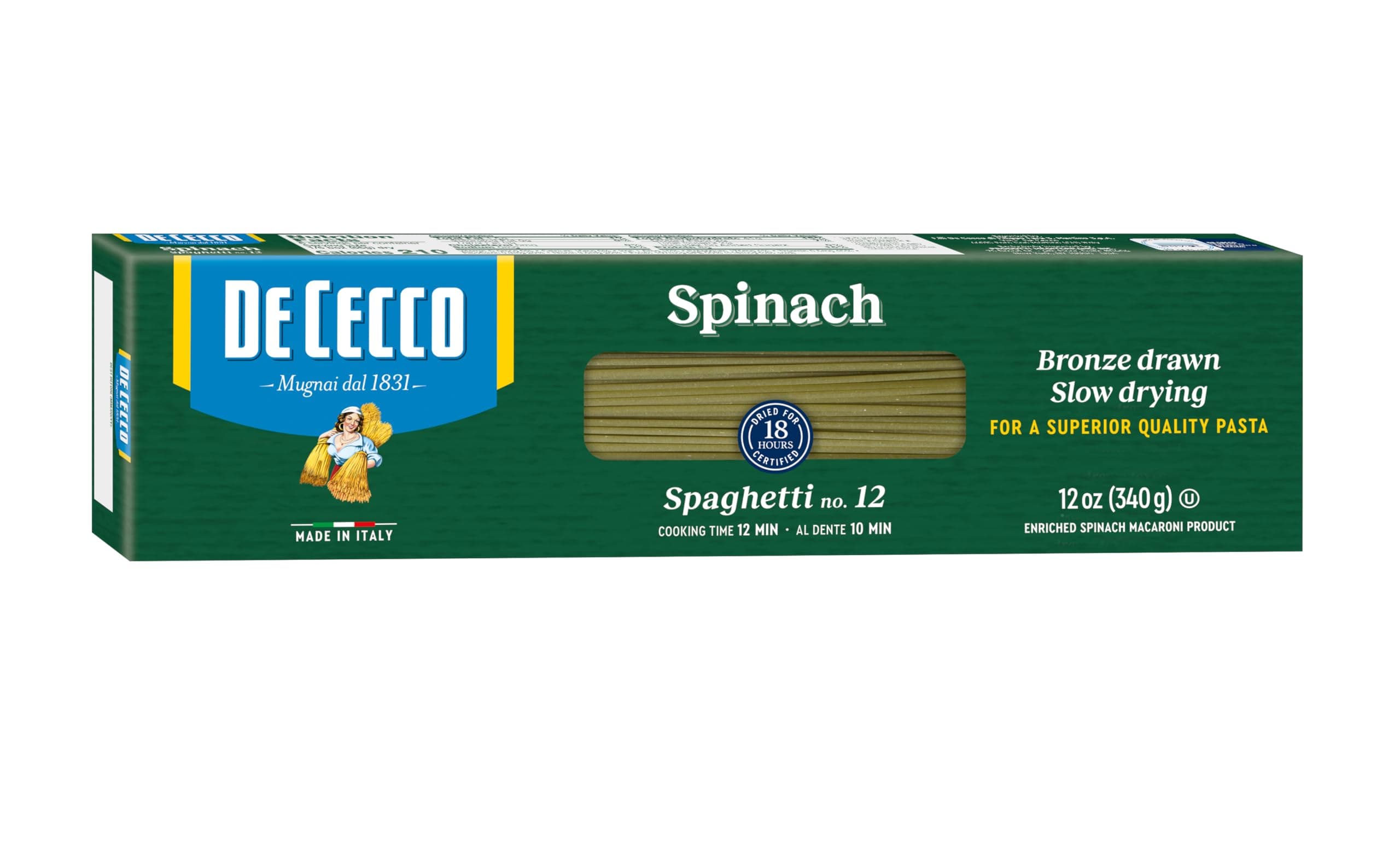 Spinach Pasta, Spaghetti No.12 12 Ounce