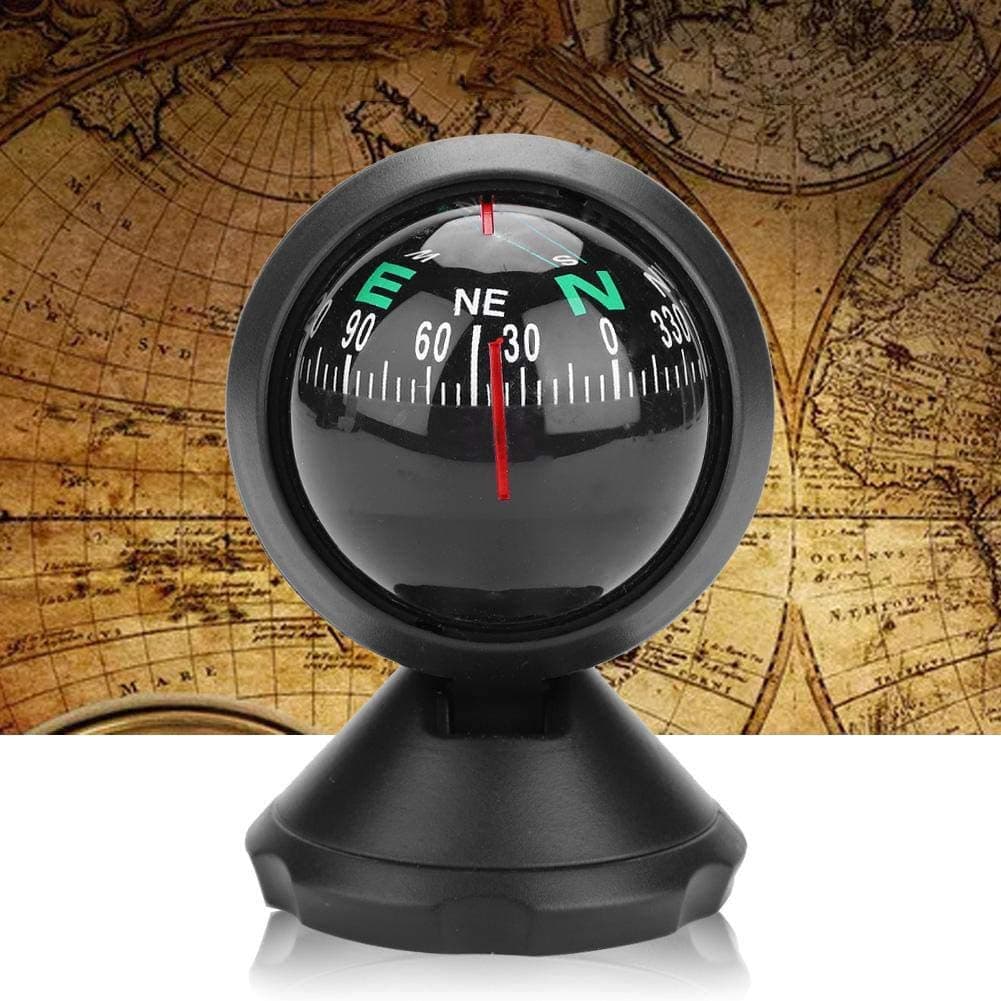 Ball Compass Electronic Marine Ball Navigation Compass Boat Vehicle Mount Self-adhesive Compasses Car Guide Ball Angle Slope Level Meter Finder Tool Balancer Measure Equipment for Car