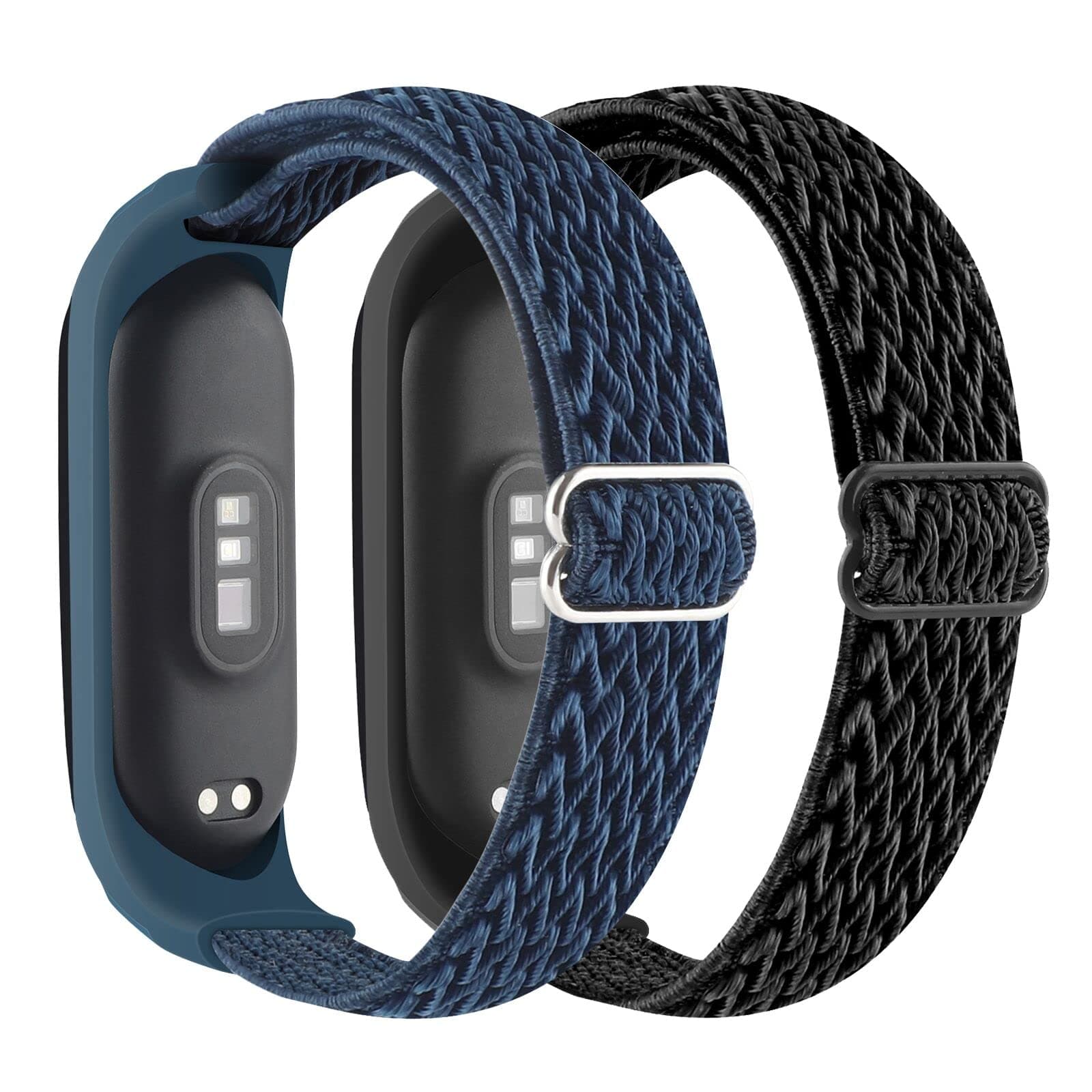 【2Pack】Adjustable Elastic Band Compatible with Xiaomi MI BAND 3/4/5/6 Strap for Men Women,Stretchy Nylon Sports Strap Replacement Wristband Accessories for MI BAND 6/5/4/3 Fitness Tracker