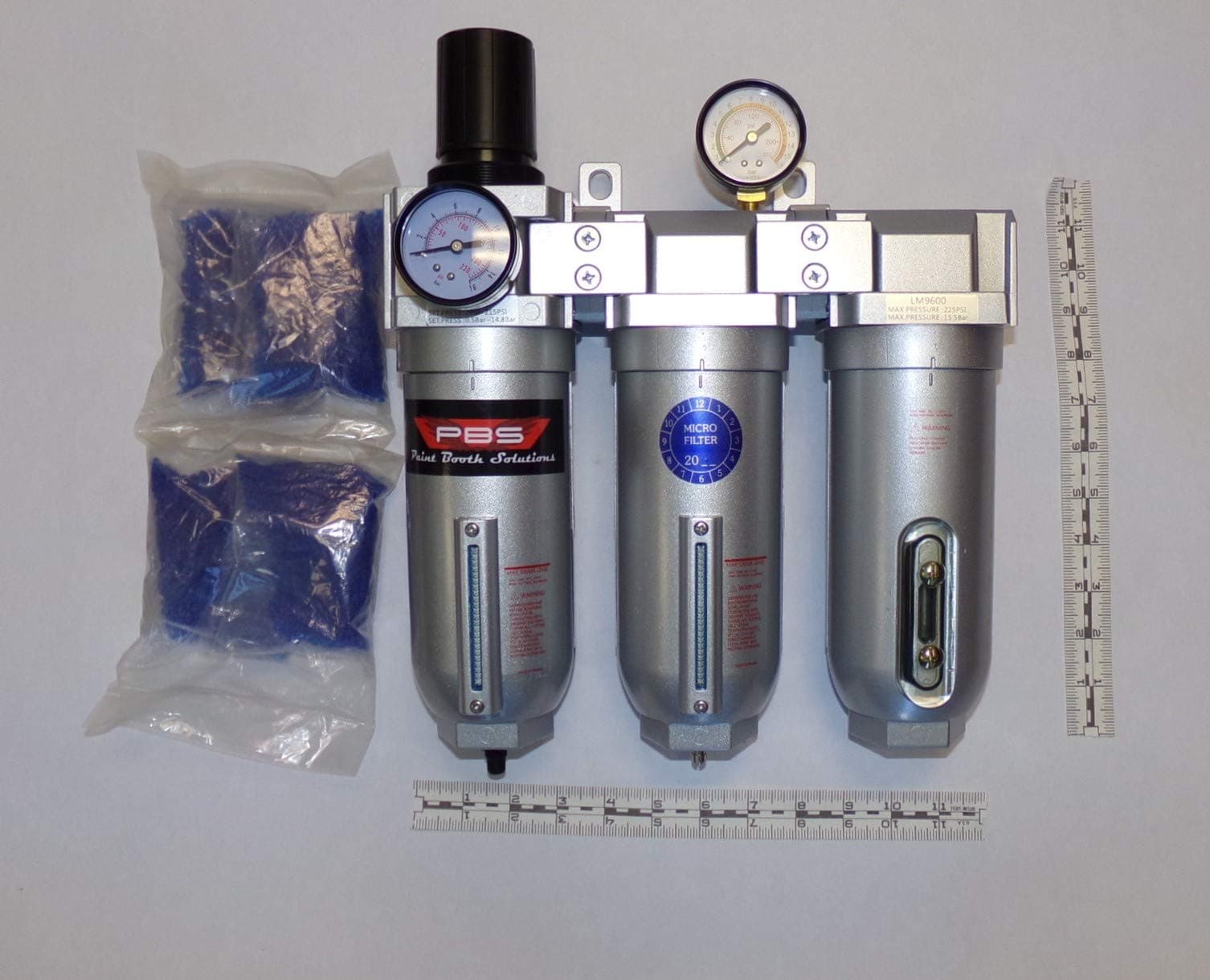 3/4" COMPRESSED AIR PARTICULATE FILTER WATER TRAP/PRESSURE REGULATOR/DESICCANT AIR DRYER/COALESCING FILTER FOR COMPRESSED AIR SYSTEMS GREAT FOR PLASMA CUTTER