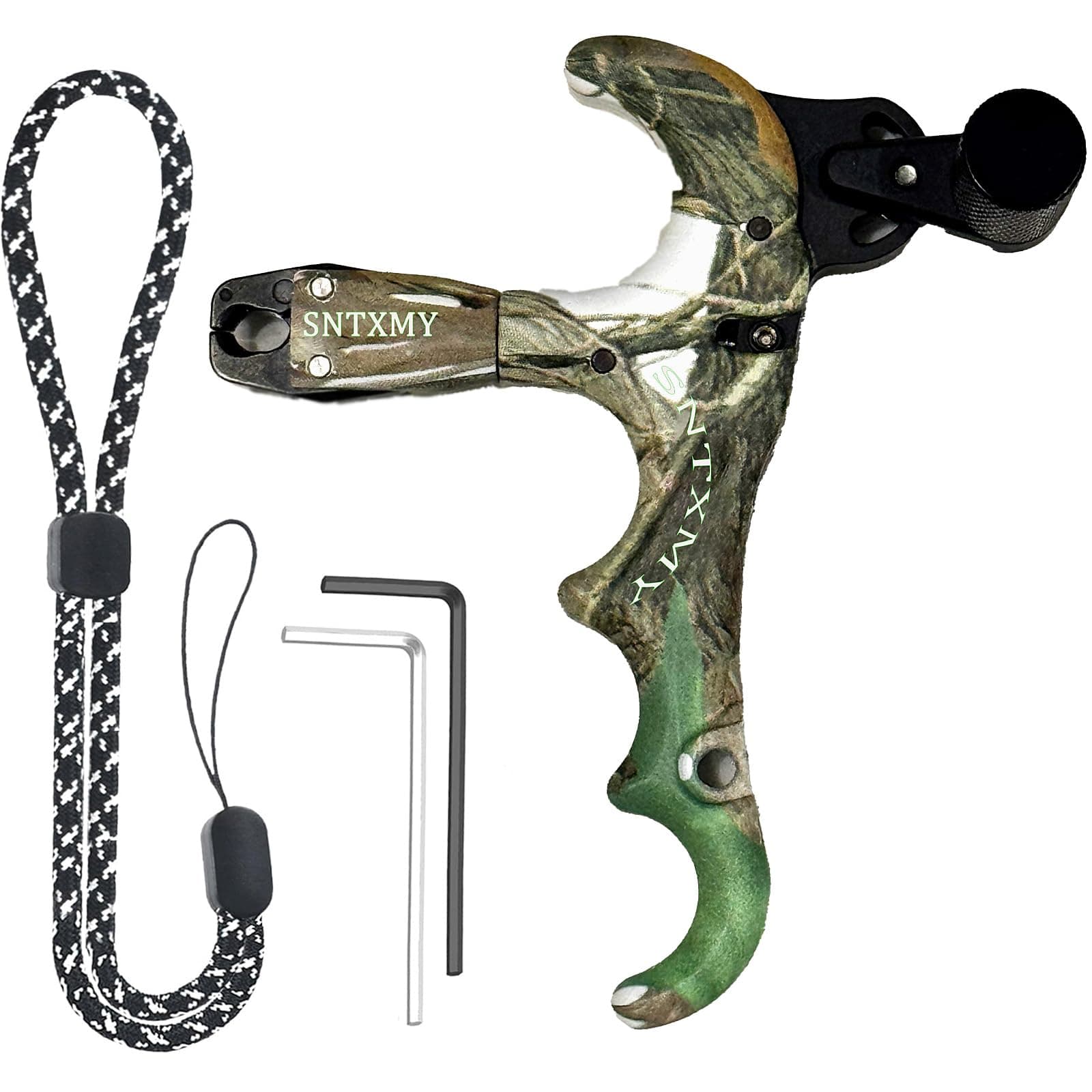 sntxmy Bow Release for Compound Bow 360° Rotatable Thumb Release for Compound Bow Archery Trigger Release