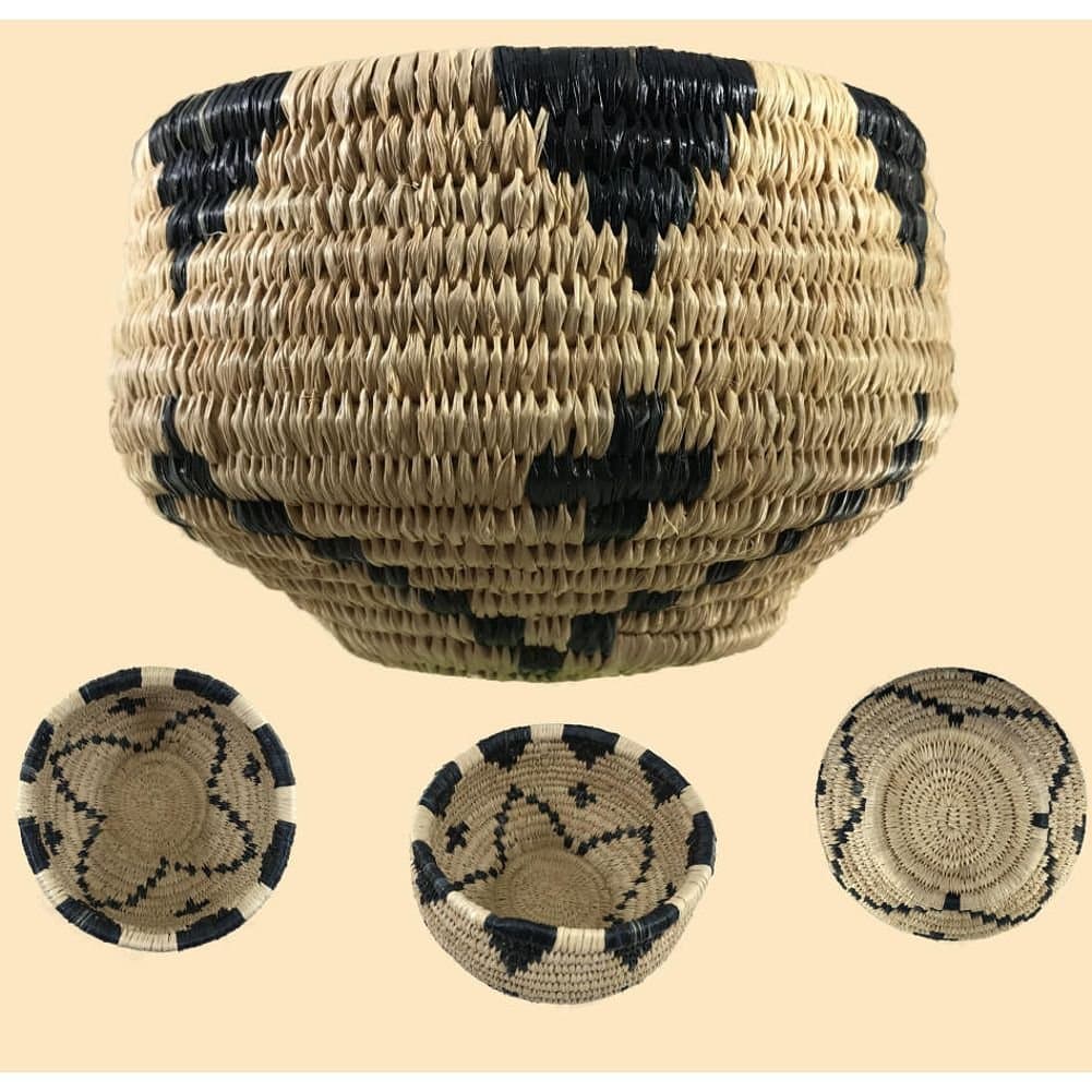 Traditional Coiled Basket Weaving Kit (Makes one 4in. Basket, Expanded Version, Three Rod)