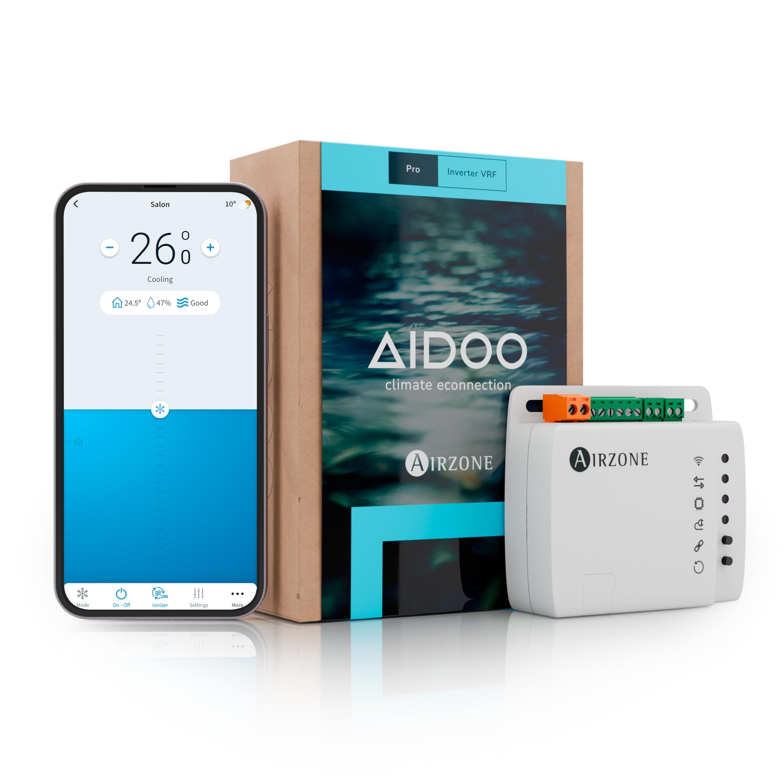 AIRZONE | Aidoo Pro Air Conditioner Control | Compatible with Mitsubishi | Integration in New and Old Systems | Inverter/VRF | Home Automation | Wi-Fi |AZAI6WSPMEL