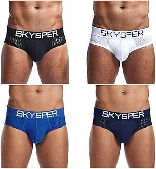 Men's Jockstrap Breathable Mesh Gym Underwear 4 Pack, Workout Athletic Supporter Jock Straps for Men