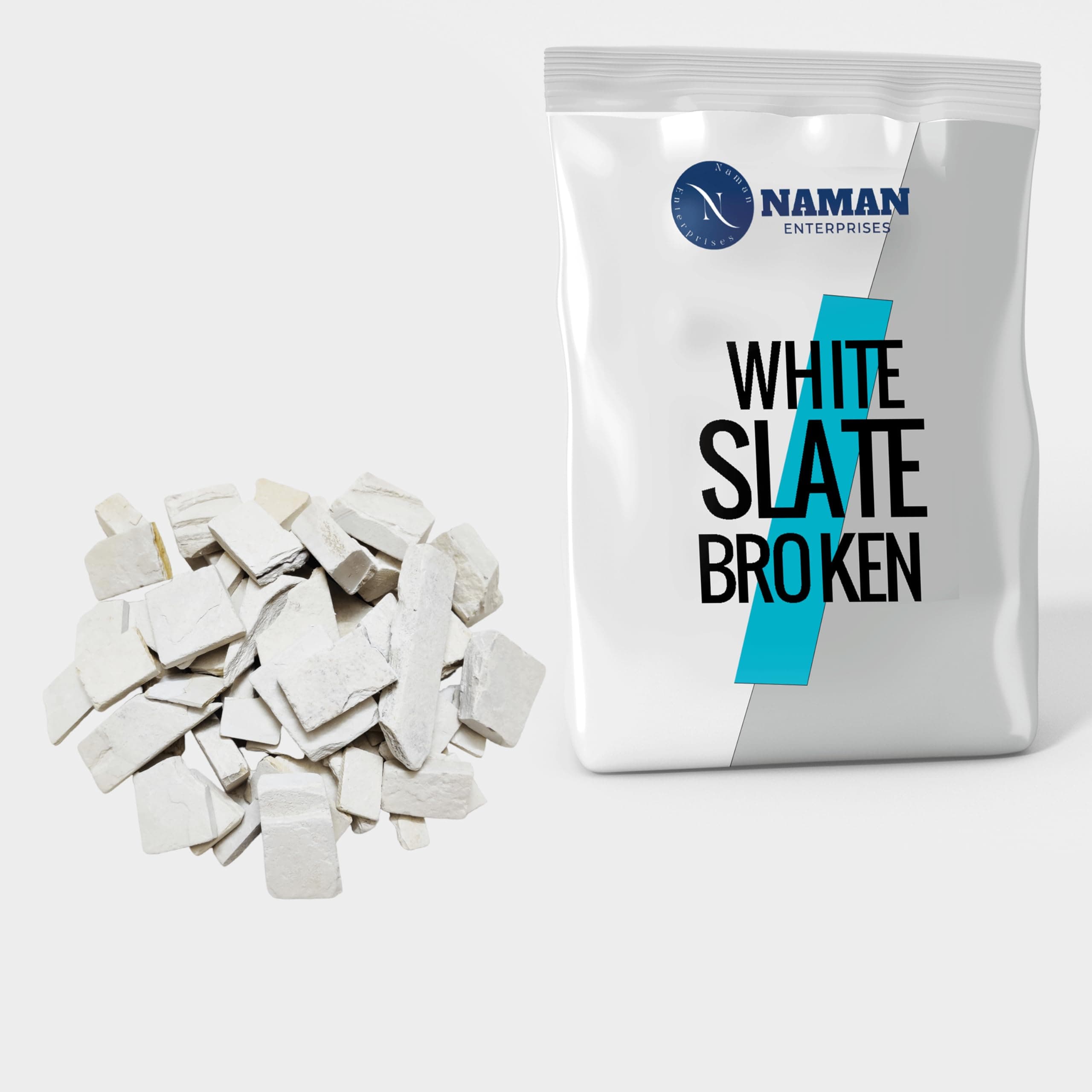 White slate broken pure slate pencil tukda